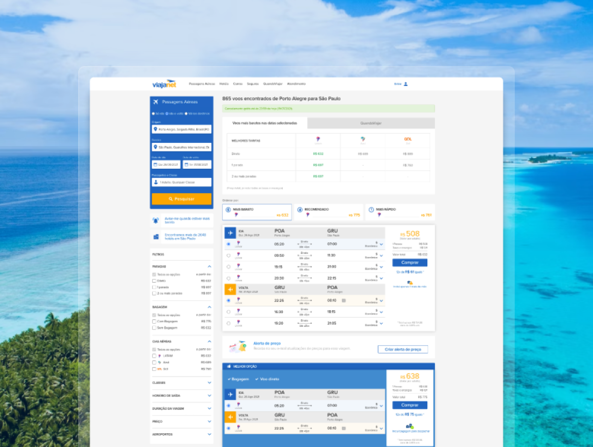 Viajanet navigation example